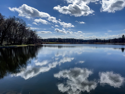 Wolkenspiegelung am Schnerzhofer Weiher